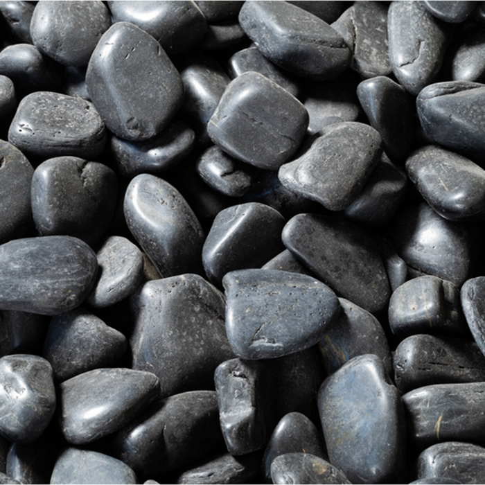 Natural Pebbles Black Polished 10kg