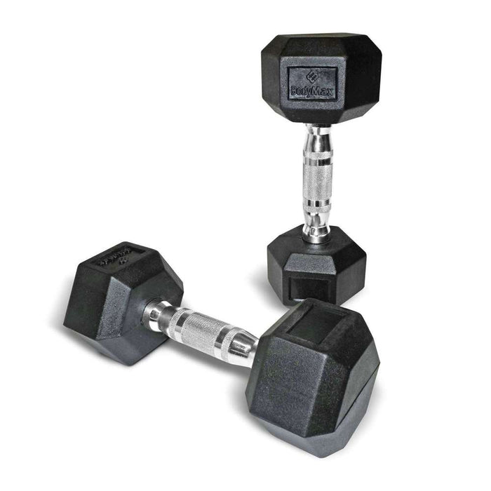 Dumbbells Rubber Coated Hexagon 10kg