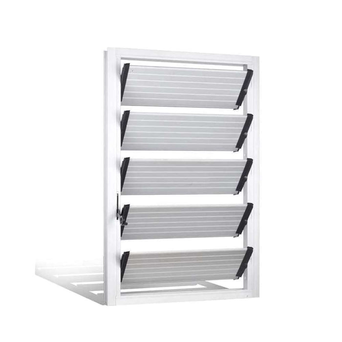 Wind Louvre Blade Alu 6" x 5mm x 5.8m White w/ Backing Rubber