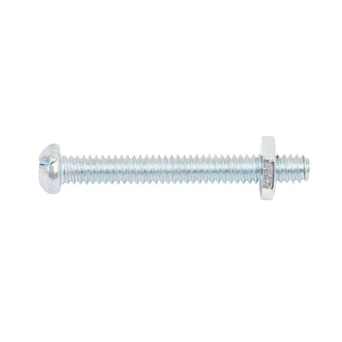 Zenith Bolt & Nut Round Head ZP 1/8" x 25mm (25pk)