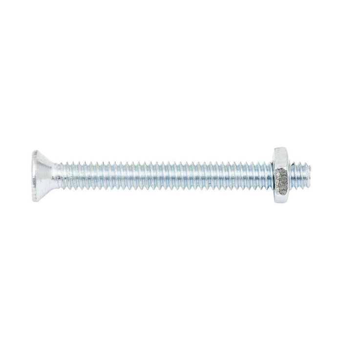 Zenith Bolt & Nut Round Head ZP 5/32" x 38mm (18pk)