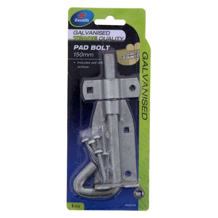 Zenith Padbolt Galv Double Eye 150 x 12mm