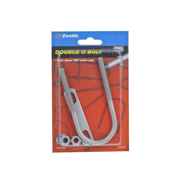 Zenith U Bolt Double 32mm Galv