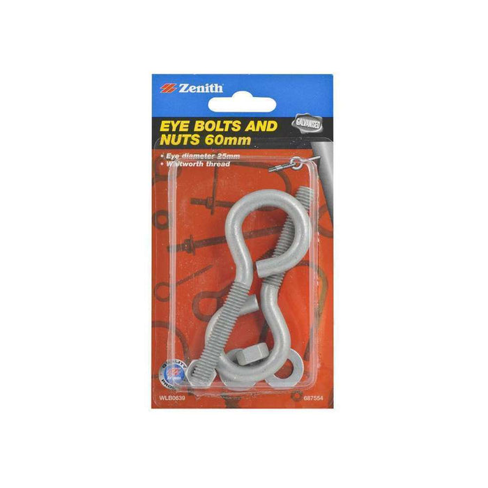Zenith Eye Bolt 101 x 25 x 9.5mm Galv