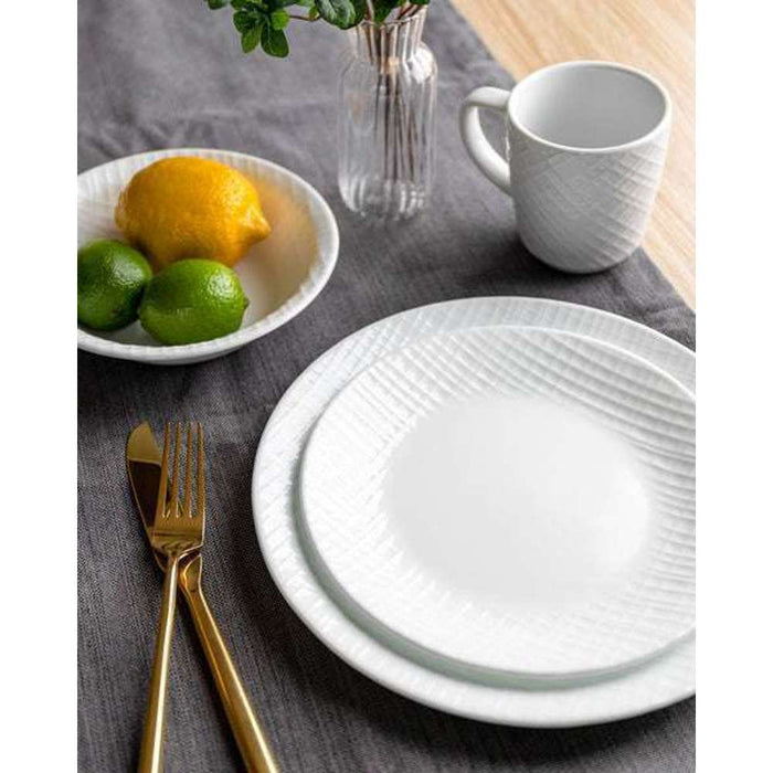 Corelle Embossed Dinner Plate Linen Weave 26cm