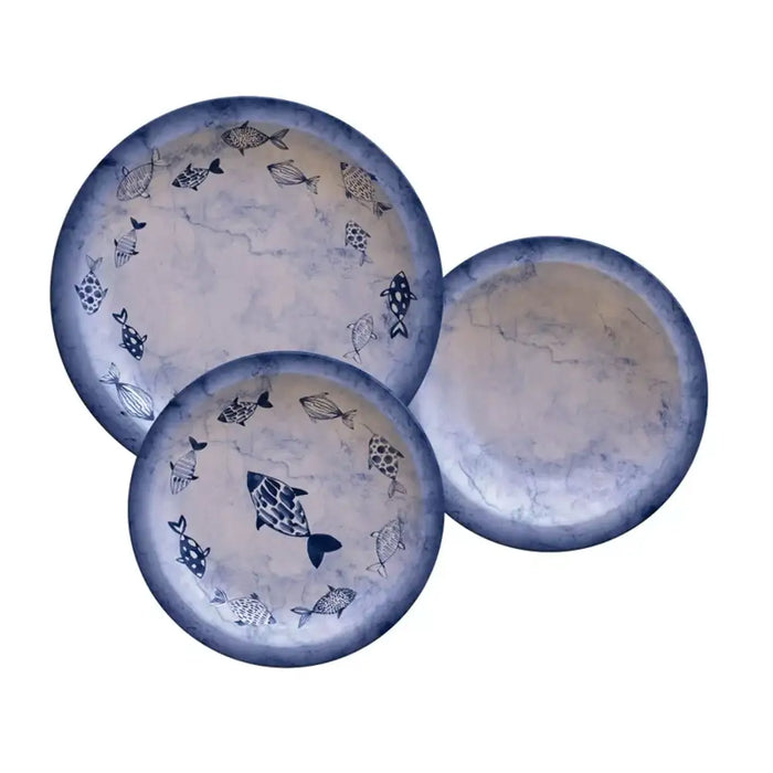 Tramontina Porcelain Peixes Plates 12pc