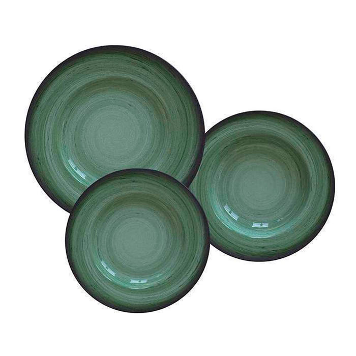 Tramontina Porcelain Rustico Verde Plates 12pc