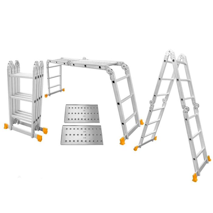 Multifunctional Ladder 4 x 3 Steps Aluminium 150kg