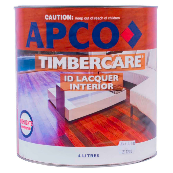 Apco Timbercare Instant Dry Lacquer Clear Semi-Gloss 4L