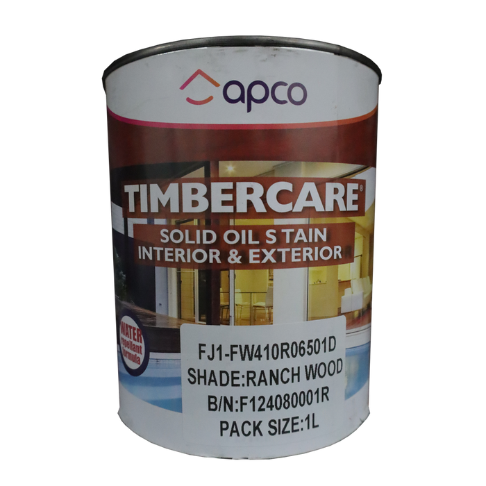 Apco Timbercare Solid Oil Stain Ranchwood 1L
