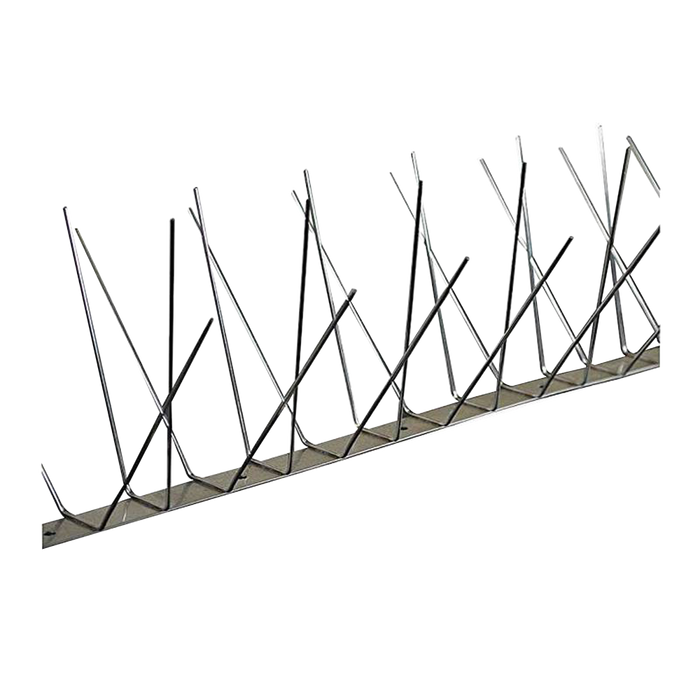 Stainless Steel Anti-Bird Spikes with Stainless Steel Base 100cm Length 40 Spikes