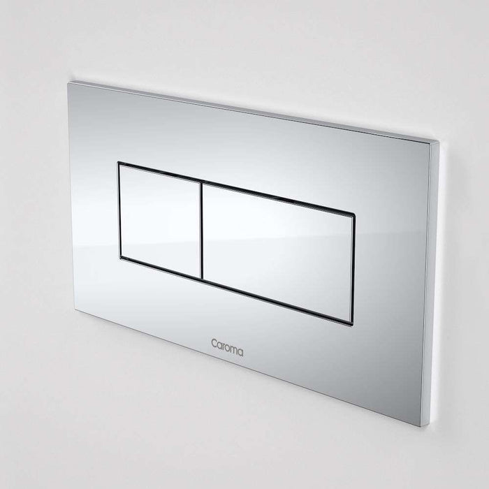 Caroma Invisi II Metal Rectangle Dual Flush Panel & Buttons Satin
