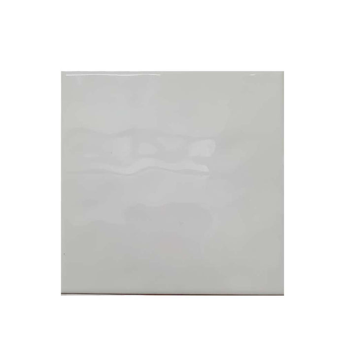 Hallsun Wall Tile 200x200 Ceramic Ripple White Gloss (38pc/1.52sqm Ctn)