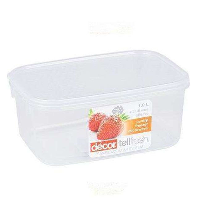 Decor Tellfresh Oblong 1L PVC Storage Box