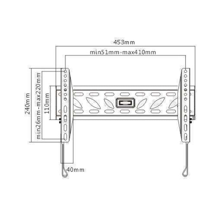 Brateck TV Wall Bracket Fixed Mount 32" - 55"