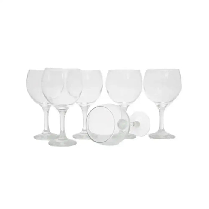 Goblet Carved Glass 6pcs Set