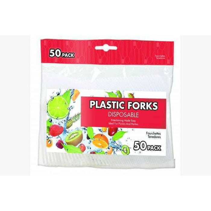 UBL Disposable Plastic Forks 50pk