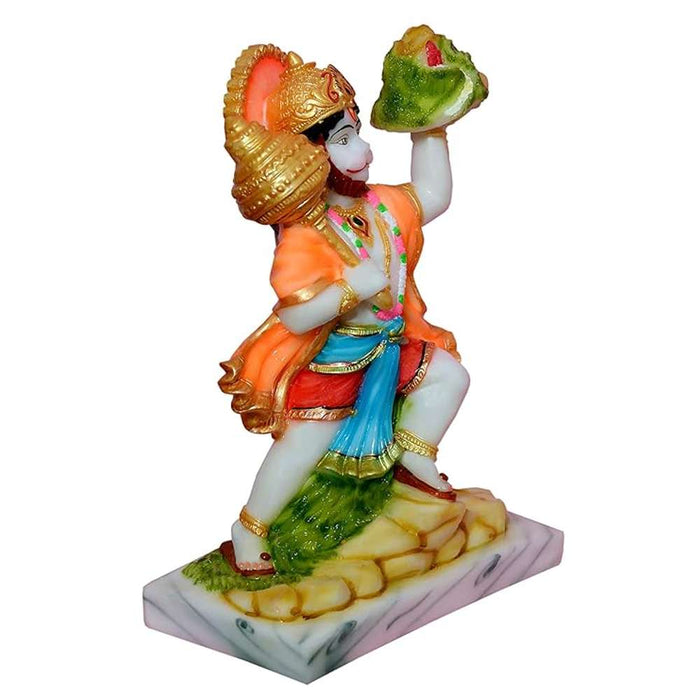 Fibre Marble Hanuman Pahar 12" Statue