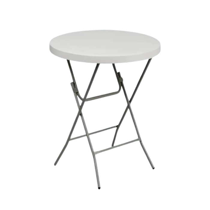 Lifestyle Folding Cocktail Table 810mm Round White