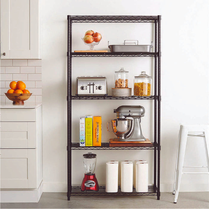 Ava 5 Tier Adjustable Metal Shelving Rack
