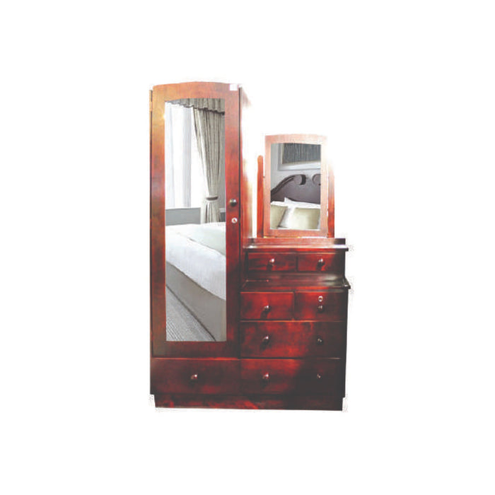 Webster L-Shape Wardrobe Dark Stain