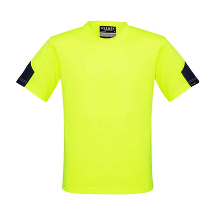 Syzmik Mens Hi Vis Squad T-Shirt 100% Polyester 145gsm Yellow/Navy XL
