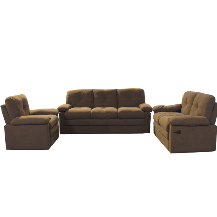Bless 3+2+1 Fabric Sofa Dark Brown #Billy 1324 Wty: 12M