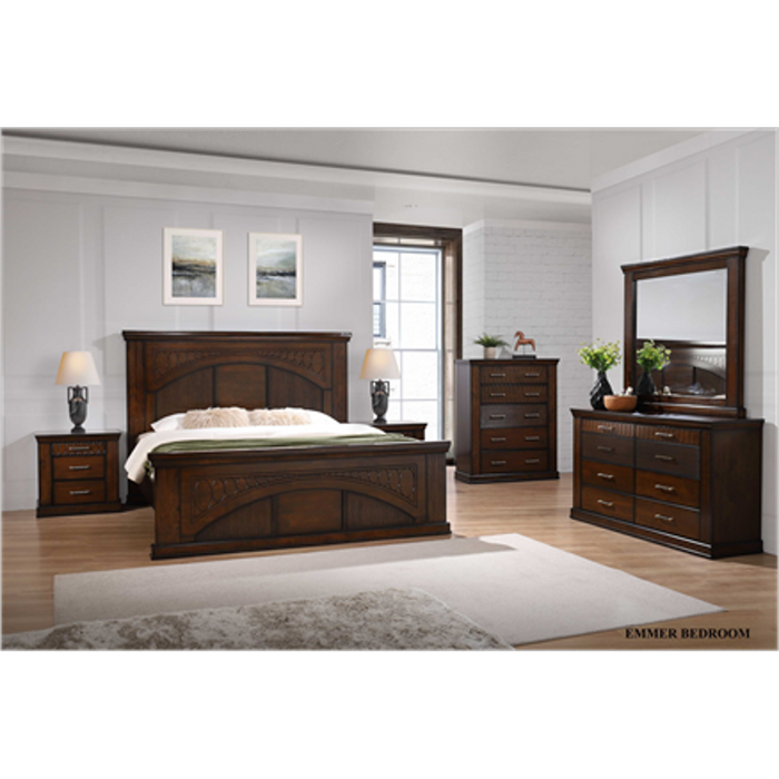 Emmer Bedroom Set - Queen Bed/Bedside/Dresser/Chest Drawer