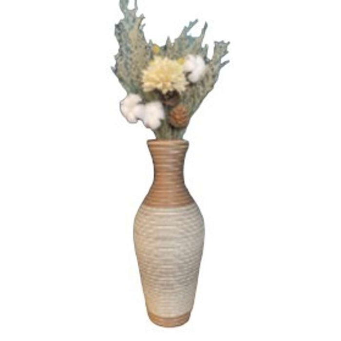 Flower Vase 40cm Grey/Brown