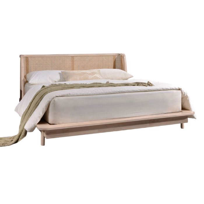 Inception King Bed L2030 x W1830mm Milk Oak
