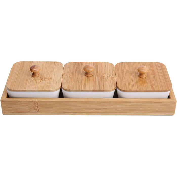 Ceramic Square Dish with Lid & Base 3pc  (2)