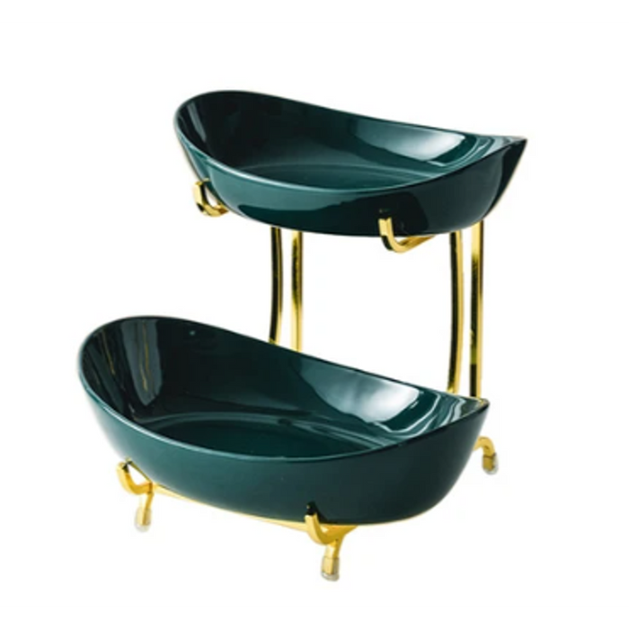 Double Layer Ceramic Bowl with Stand  (1)
