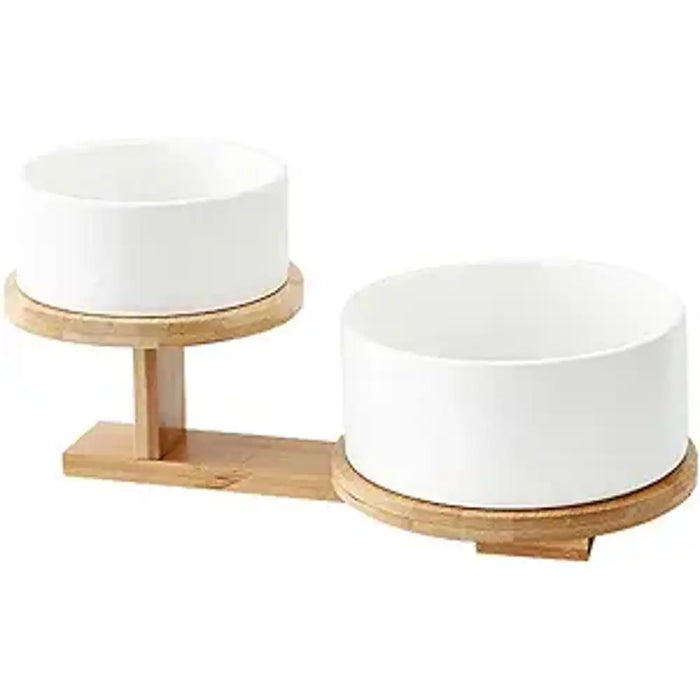 Double Layer Ceramic Fruit Bowl with Stand 5" + 6"
