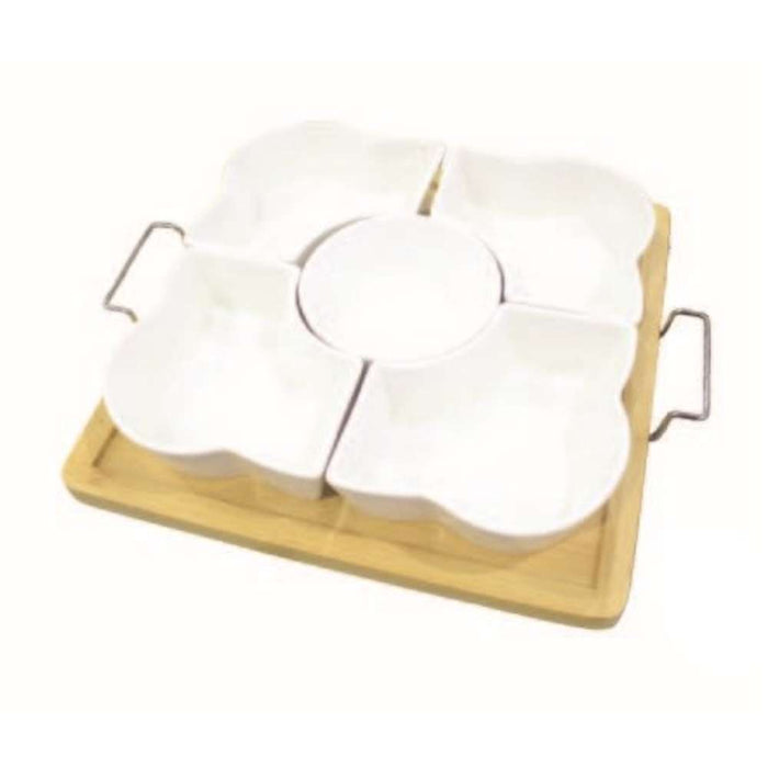 Ceramic Fruit Dish with Base 5pc