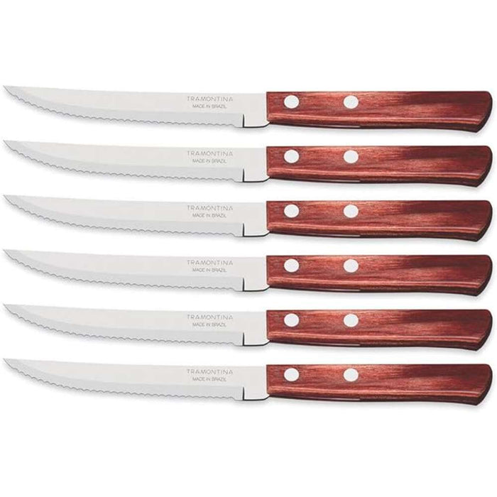Tramontina Fphila Churrasco Steak Knives 6pc #21198/715 Commercial