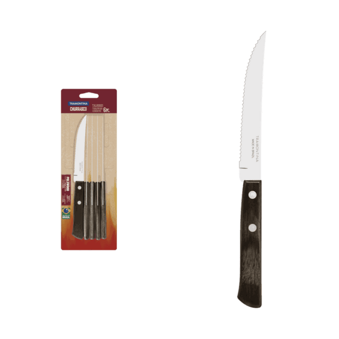 Tramontina Fphila Churrasco Steak Knives 6pc Commercial