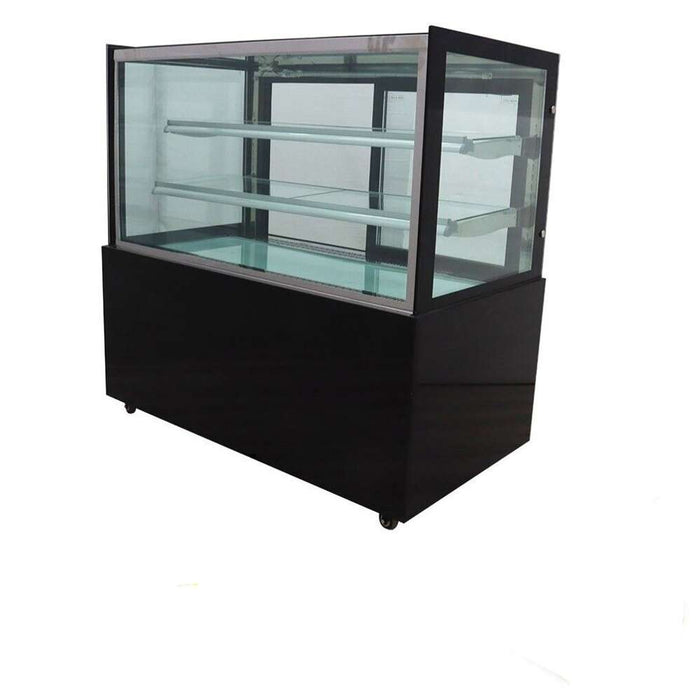 Alpha Commercial Cake Showcase Square 513L Black Marble Coating 1500mm