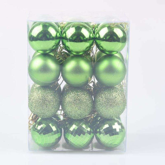 Xmas Deco Ball 24pcs x 6cm Green