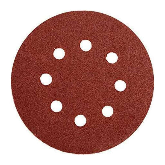 Tolsen Velcro Abrasive Discs 8 Hole x 125mm G80 5pc