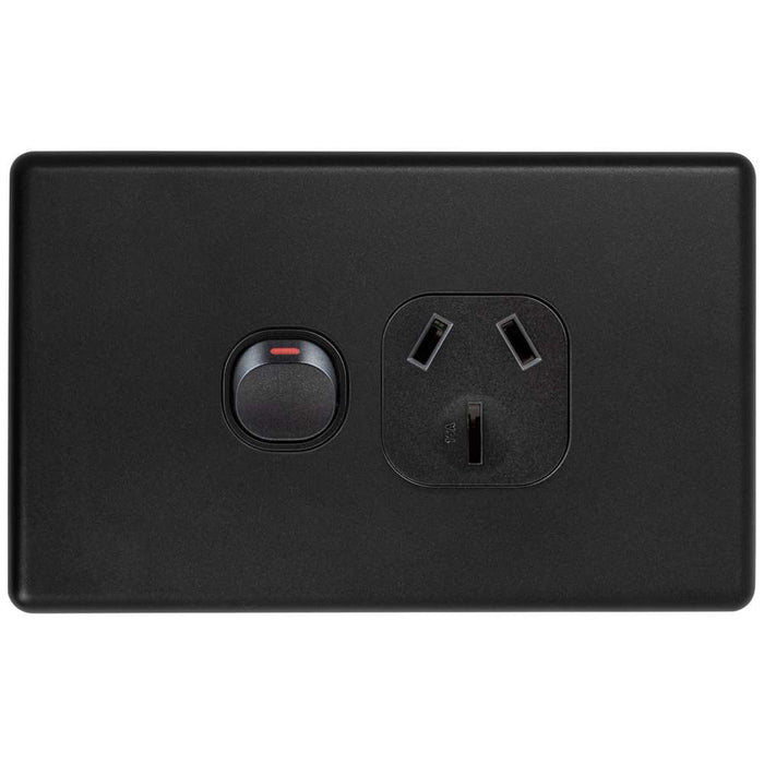 Classic Single GPO 10A Matt Black