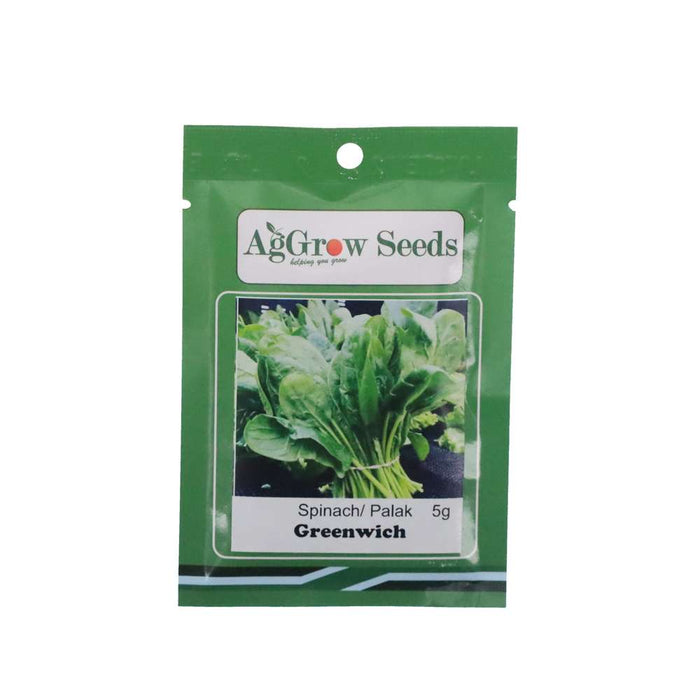 AgGrow Spinach (Palak) Seeds Greenwich 5g