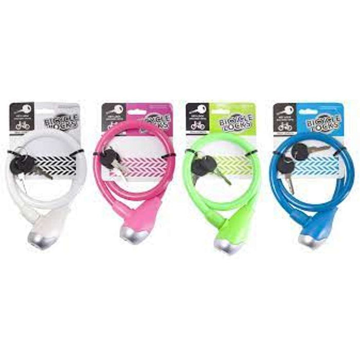 UBL Bicycle Cable Lock 65cm Assorted
