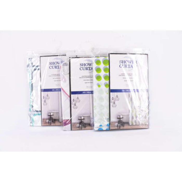 UBL Shower Curtain 1.8 x 1.8m Assorted #MA0003
