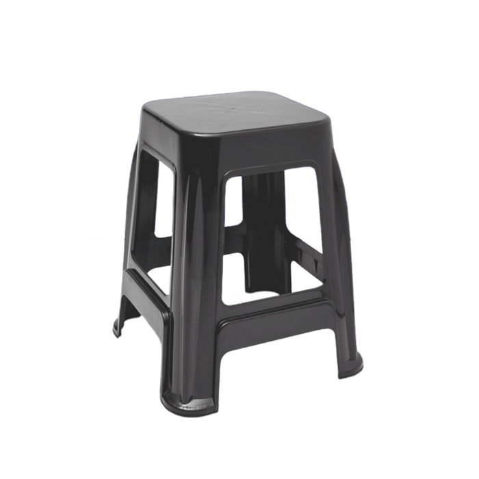 Nilkamal Plastic Stool Granite Black