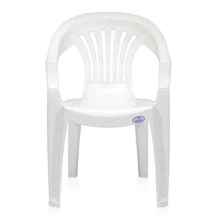 Nilkamal Plastic Medium Back Chair Granite Black
