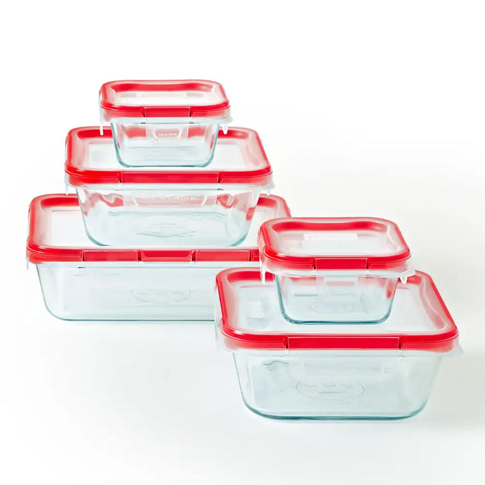 Pyrex Glass Container Fresh Lock 10pc