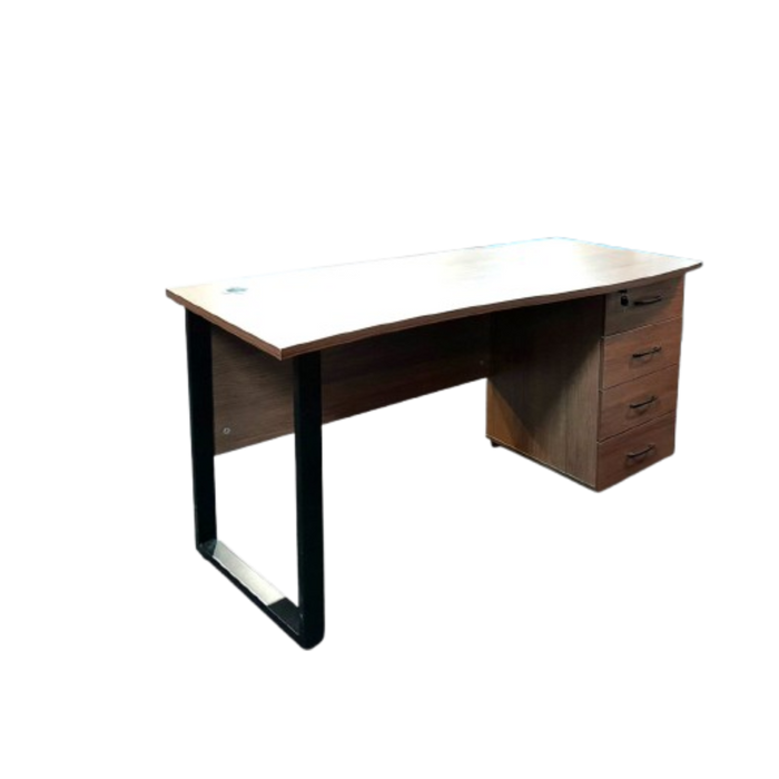 Wiltex Writing Table with Metal Legs L1400  x W600 x H750mm Walnut #FX-03-1460