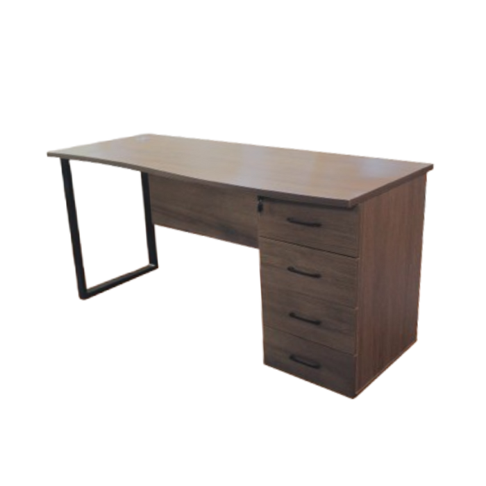 Wiltex Writing Table with Metal Legs L1600  x W600 x H750mm Walnut #FX-03-1660