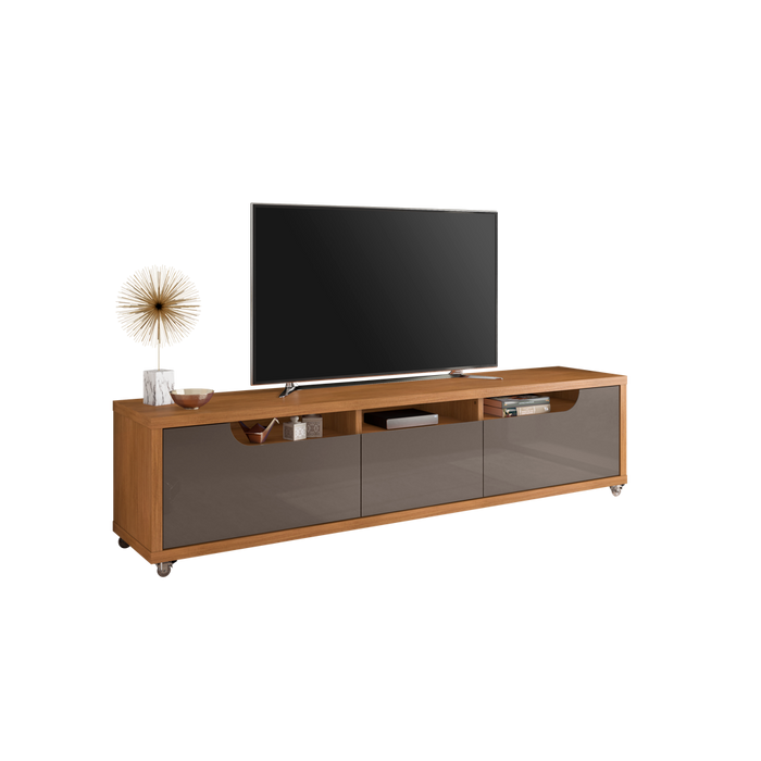 FB Jersey TV Stand L1800 x W385 x H502mm Cedar/Pearl Grey High Gloss #11083588 (No Warranty)