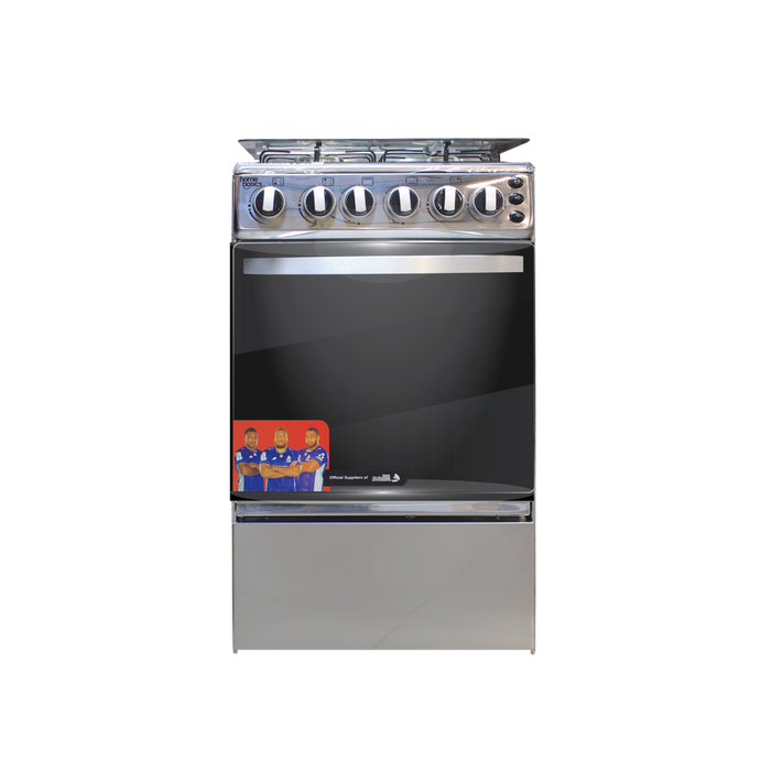 Home Basics Freestanding 4B Gas Cooker with Gas Oven Stainless Steel